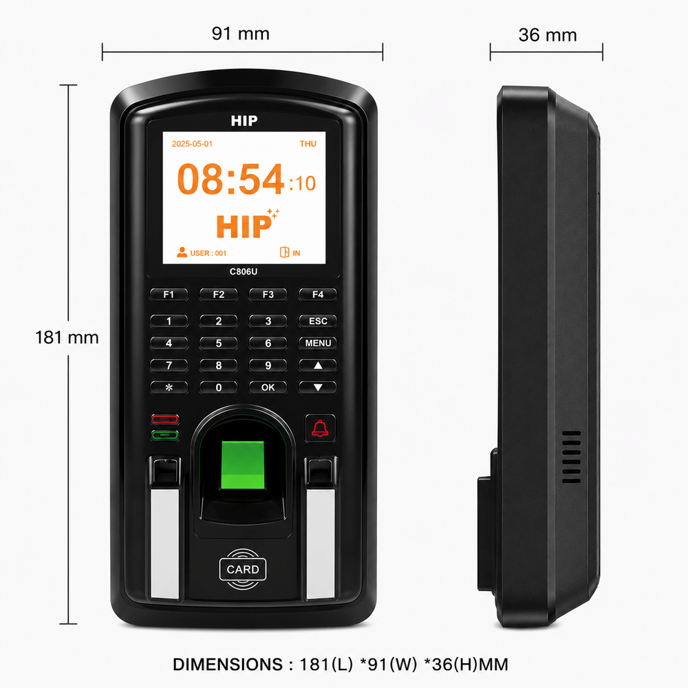 เครื่องสแกนลายนิ้วมือ HIP รุ่น CI809U สีดำ